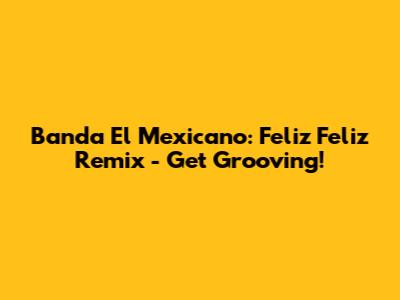 Banda El Mexicano: Feliz Feliz Remix - Get Grooving!