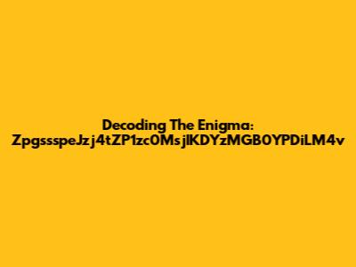 Decoding The Enigma: ZpgssspeJzj4tZP1zc0MsjIKDYzMGB0YPDiLM4v