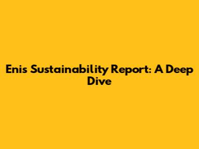 Eni's Sustainability Report: A Deep Dive
