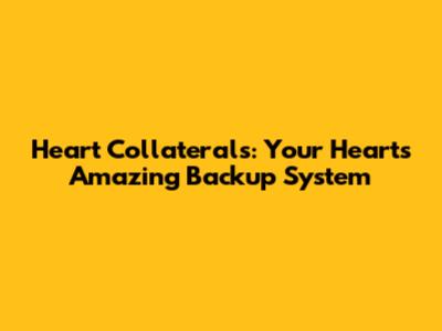 Heart Collaterals: Your Heart's Amazing Backup System