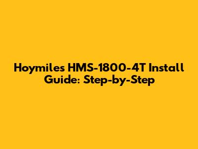 Hoymiles HMS-1800-4T Install Guide: Step-by-Step