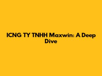 ICNG TY TNHH Maxwin: A Deep Dive