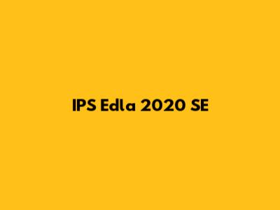 IPS Edla 2020 SE