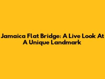 Jamaica Flat Bridge: A Live Look At A Unique Landmark
