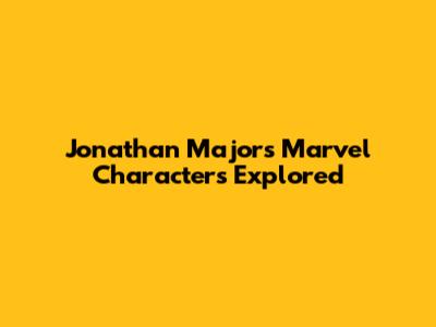 Jonathan Majors' Marvel Characters Explored