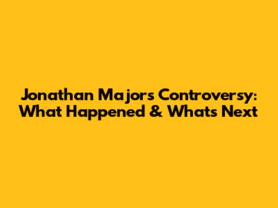Jonathan Majors Controversy: What Happened & What's Next
