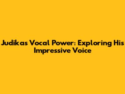 Judika's Vocal Power: Exploring His Impressive Voice