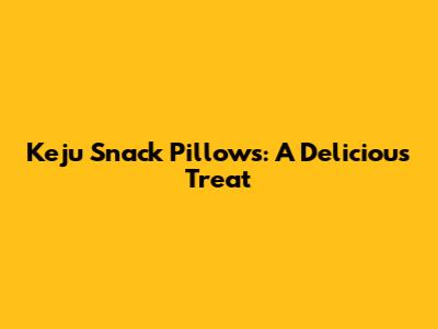 Keju Snack Pillows: A Delicious Treat