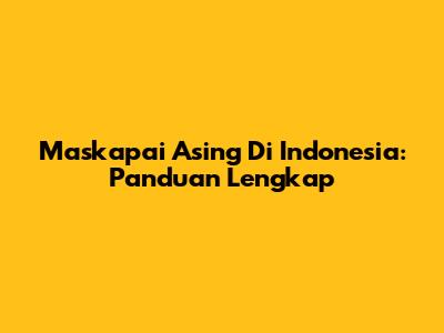 Maskapai Asing Di Indonesia: Panduan Lengkap