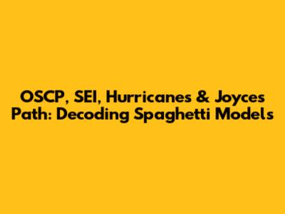 OSCP, SEI, Hurricanes & Joyce's Path: Decoding Spaghetti Models