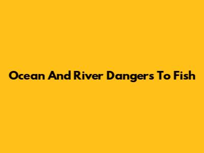 Ocean And River Dangers To Fish