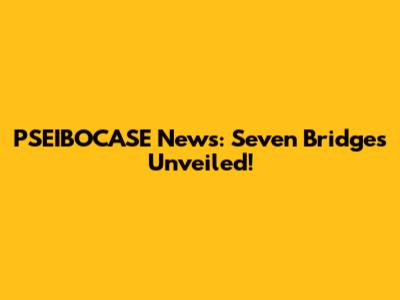 PSEIBOCASE News: Seven Bridges Unveiled!
