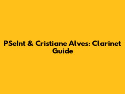 PSeInt & Cristiane Alves: Clarinet Guide