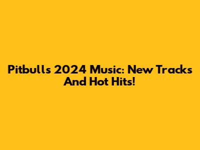 Pitbull's 2024 Music: New Tracks And Hot Hits!