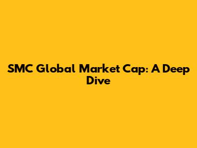 SMC Global Market Cap: A Deep Dive