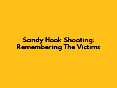 Sandy Hook Shooting: Remembering The Victims