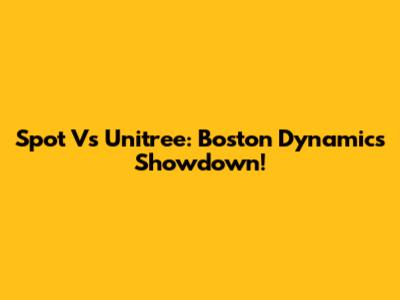 Spot Vs Unitree: Boston Dynamics Showdown!