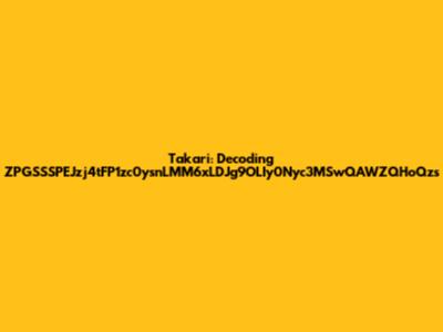 Takari: Decoding ZPGSSSPEJzj4tFP1zc0ysnLMM6xLDJg9OLIy0Nyc3MSwQAWZQHoQzs