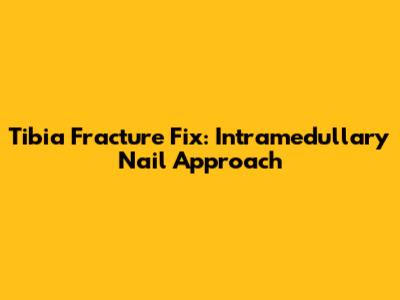 Tibia Fracture Fix: Intramedullary Nail Approach