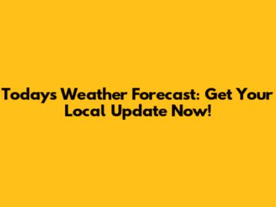 Today's Weather Forecast: Get Your Local Update Now!