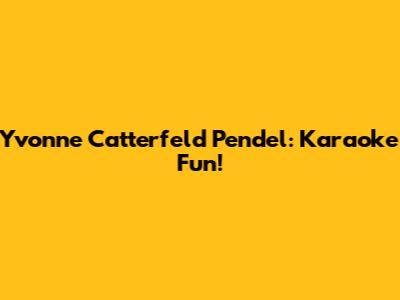 Yvonne Catterfeld Pendel: Karaoke Fun!